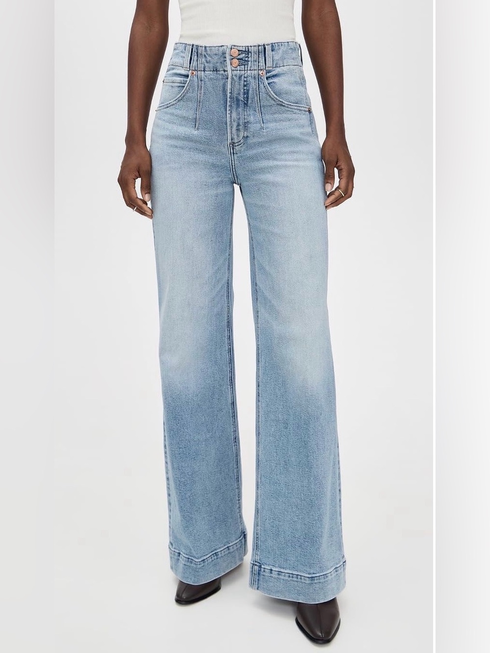 Pistola Lana Blue High-Waist Wide Leg Jeans sz 26 EUC